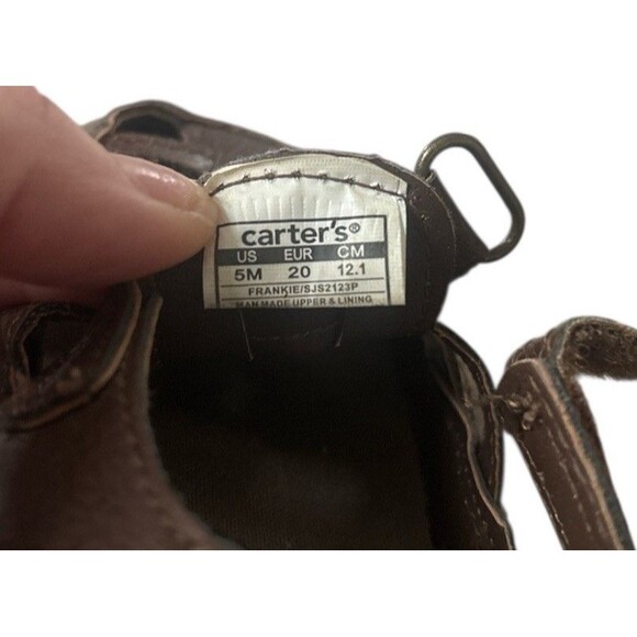 Carters Toddler Boy Size 5 Brown Closed Toe Sandals, Summer - Picture 7 of 7